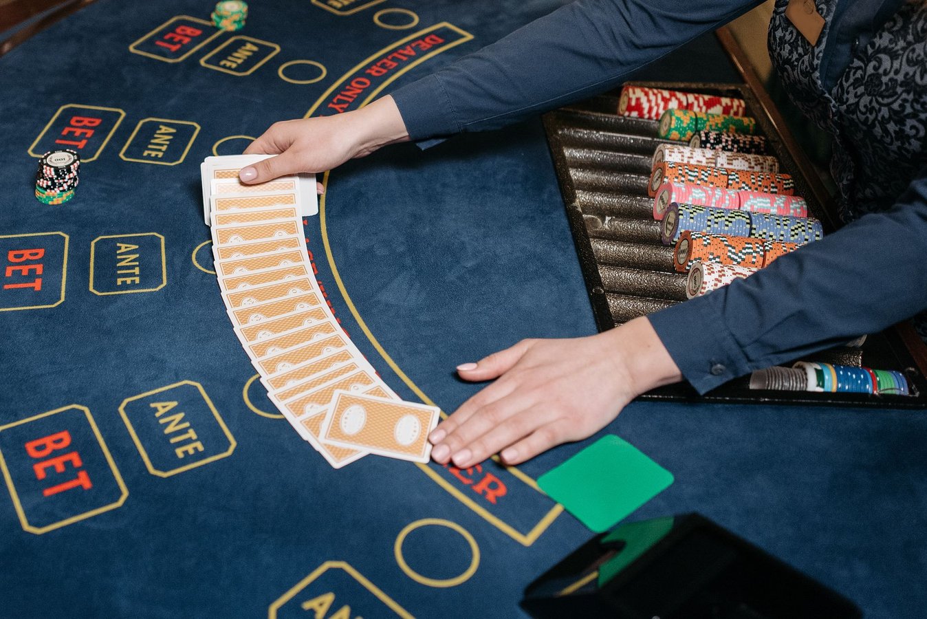 Roulette wheel and betting layout showing number grid and color zones